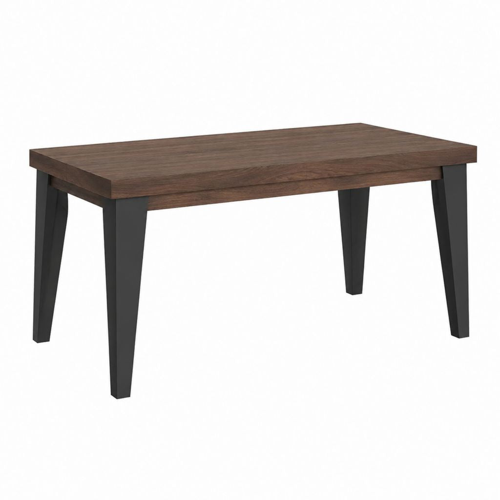 Esstisch dunkelbraun schwarz MDF rechteckig 120 x 75 x 75 cm